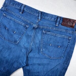 Polo Ralph Lauren Jeans Mens 38x30 Blue Morningside Vintage Wash Straight Denim